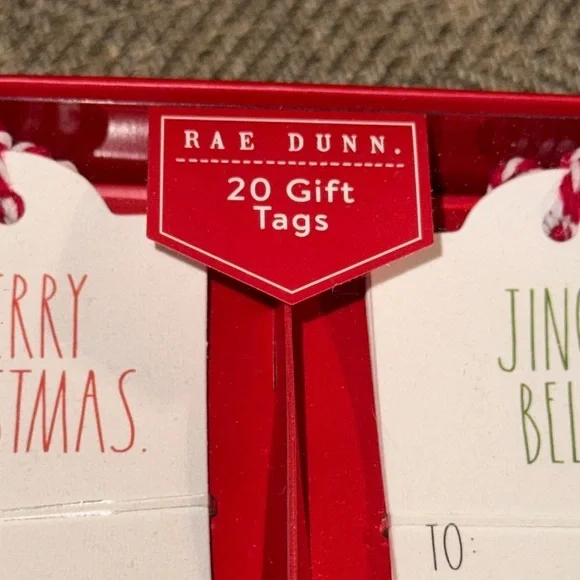 NWT Rae Dunn Holiday Christmas Gift Tags Set 20 Count 1 Box Assorted Designs - Picture 2 of 4